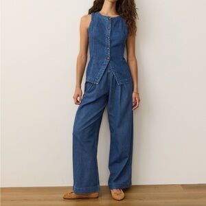 Marine Layer Indigo Denim Jumpsuit